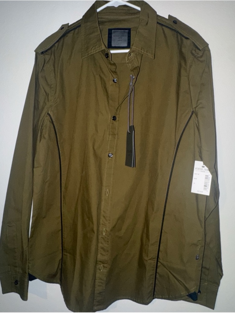 Olive Green Men's Utility Shirt